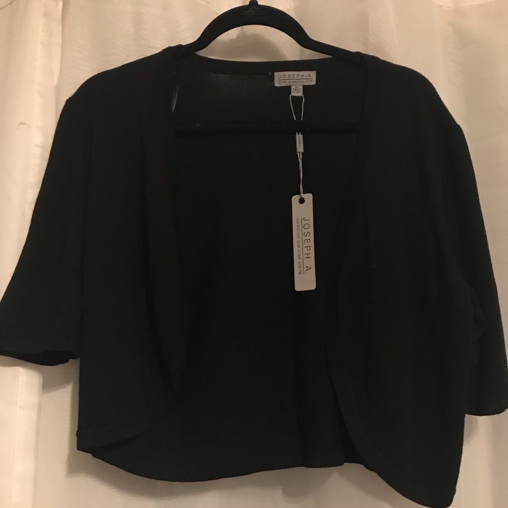 Black cropped cardigan/shawl